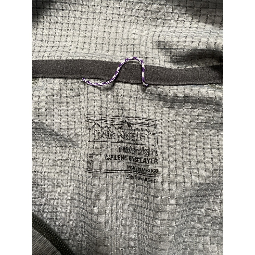 Patagonia Men's Medium Capilene Midweight Baselayer 1/2 Zip Gray - Picture 4 of 9